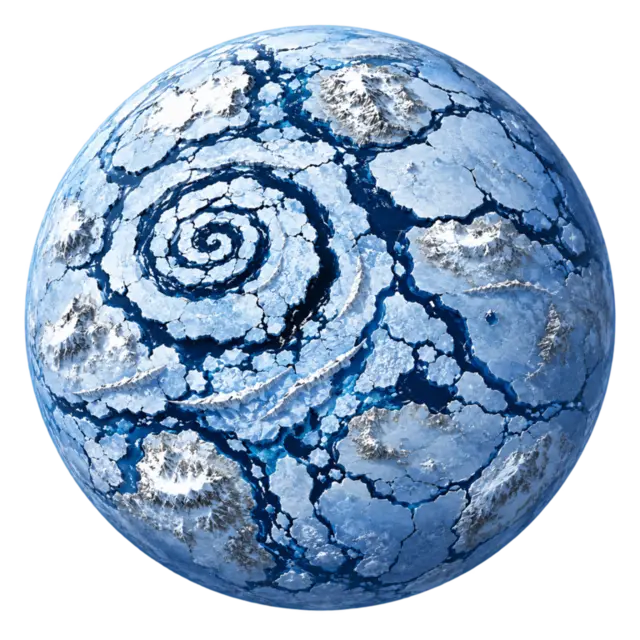 Frozen resource-rich planet in Space Explorer